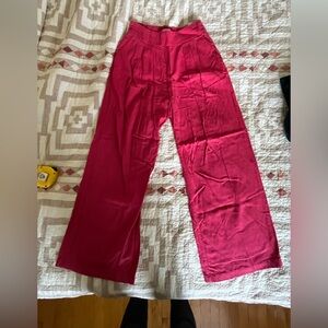 Abercrombie & Fitch Pink Pleated linen Pants - S